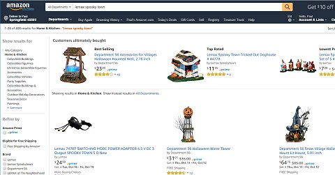Click to see Lemax Spooky Town items on Amazon.
